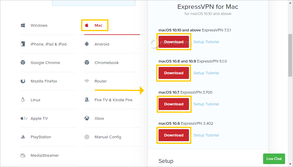 download express vpn setup for mac